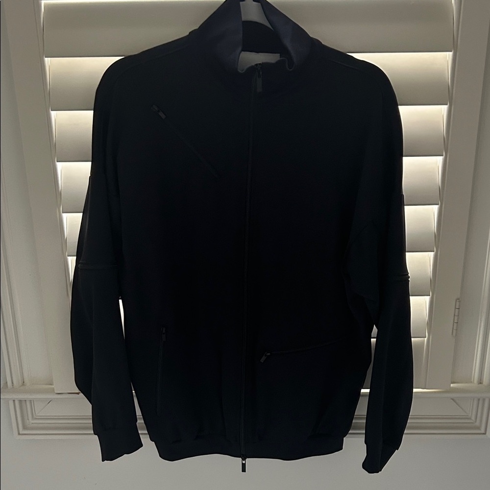 Tibi Black active knit track jacket xs